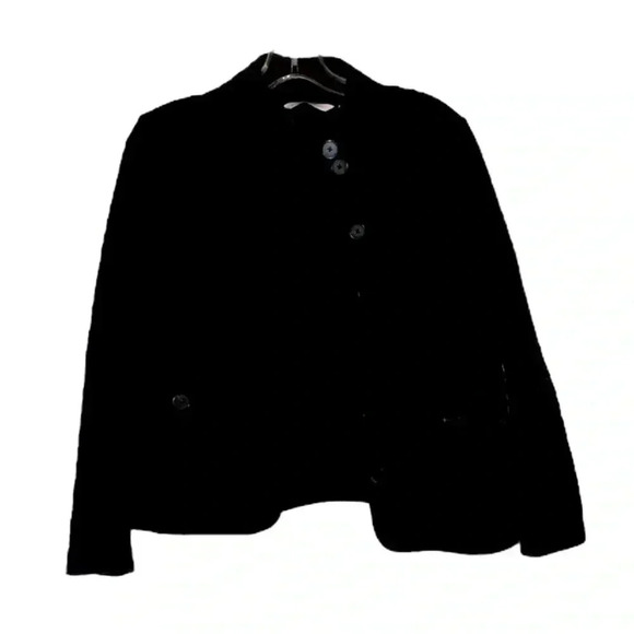 Isaac Mizrahi size small black jacket that features a textured pattern - Picture 1 of 4